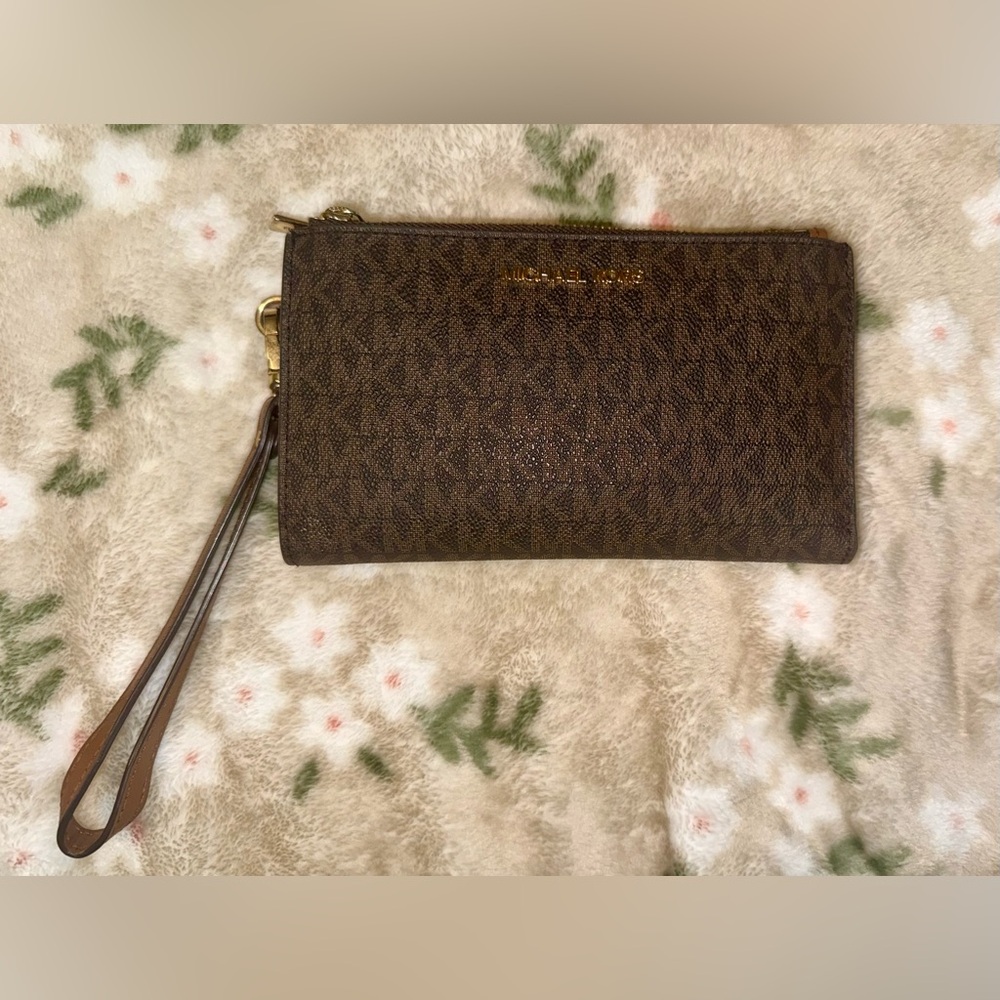 Michael Kors Brown Wristlet